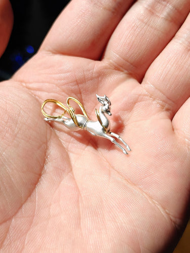 Graceful Deer Sterling Silver Earrings with Blessing Energy