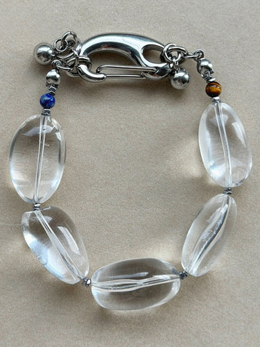 Serenity Bracelet – Clear Quartz and Titanium Steel for Peaceful Energy and Balance