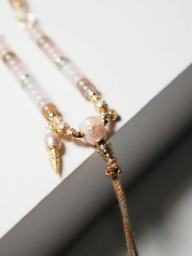 Blessed Harmony Necklace & Bracelet  - Gemstone and Gilded Design