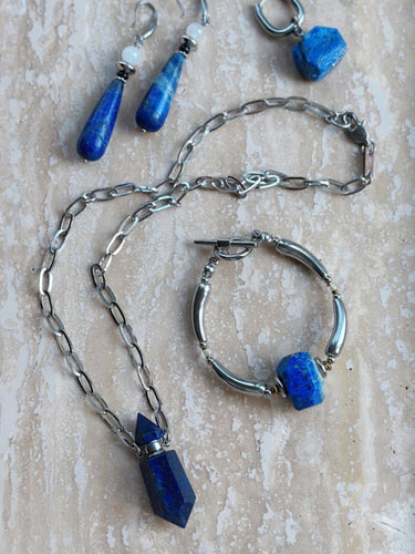 Lapis Guardian Bracelet – Sterling Silver and Lapis Lazuli for Inner Clarity