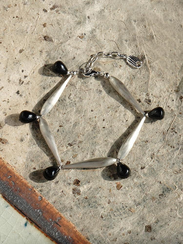 Bold Confidence Black Agate Bracelet