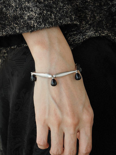Bold Confidence Black Agate Bracelet