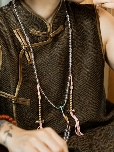 108 Mala Soul Ally – Clear Quartz Healing Energy Bracelet & Necklace