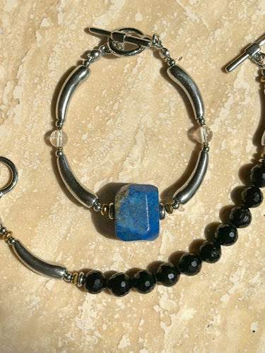 Lapis Guardian Bracelet – Sterling Silver and Lapis Lazuli for Inner Clarity