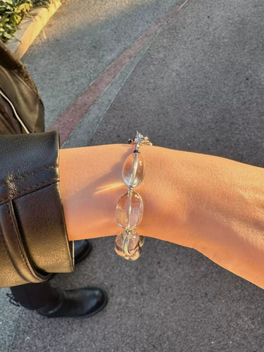 Serenity Bracelet – Clear Quartz and Titanium Steel for Peaceful Energy and Balance