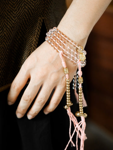 108 Mala Soul Ally – Clear Quartz Healing Energy Bracelet & Necklace