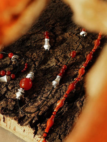 Bold Confidence Red Agate Necklace