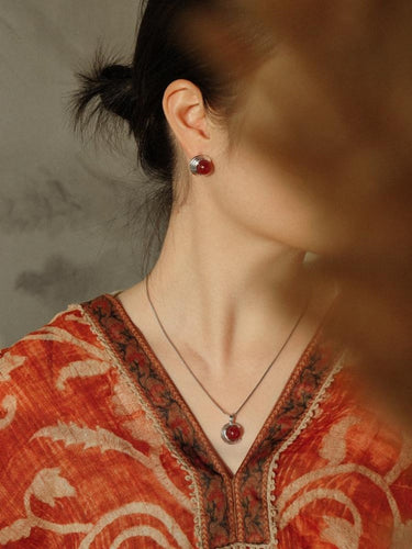 Courageous Spirit Pendant – Black Agate & Sterling Silver