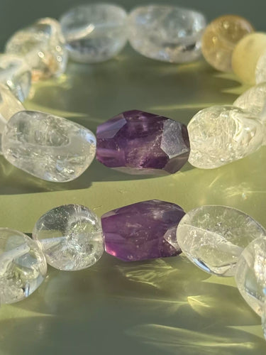 Amethyst & Crystal Blessing Bracelet
