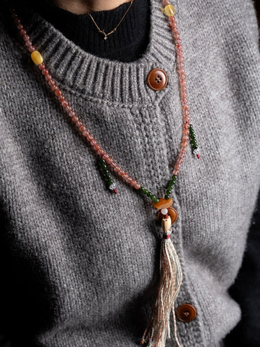 Ember Prayer Mala – South Red Agate 108 Bead Necklace-Bracelet for Spiritual Protection