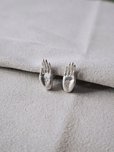 Gilded Hand Blessing Earrings - Gilded Symbol of Protection