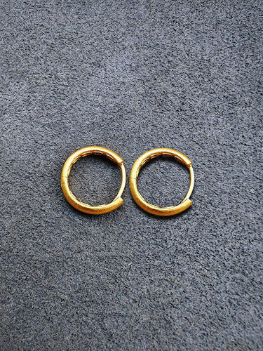 Inner Sanctuary Hoop Earrings | Sterling Silver and Gold-Plated Spiritual Blessing Hoops