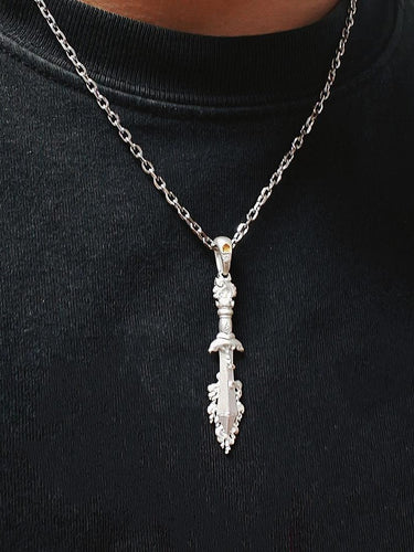 Manjushri's Sword Pendant – Sterling Silver, Symbol of Wisdom
