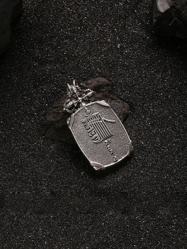 Guardian Deity Pendant - Sterling Silver with Gold Accents