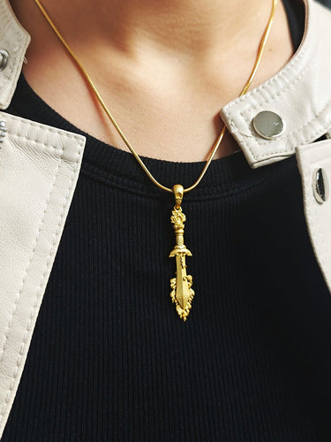 Manjushri's Sword Pendant – Sterling Silver, Symbol of Wisdom