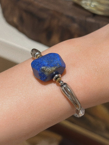 Lapis Guardian Bracelet – Sterling Silver and Lapis Lazuli for Inner Clarity