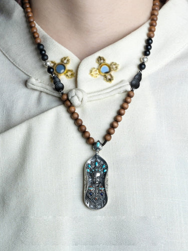 Sacred Protector Pendant – Turquoise & Sterling Silver, Cultural Symbolism