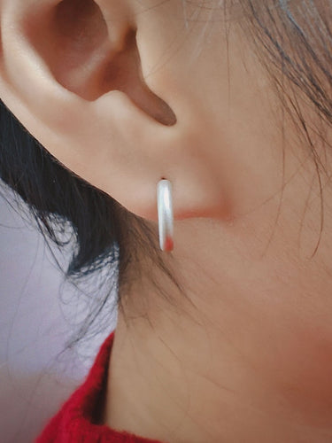 Inner Sanctuary Hoop Earrings | Sterling Silver and Gold-Plated Spiritual Blessing Hoops