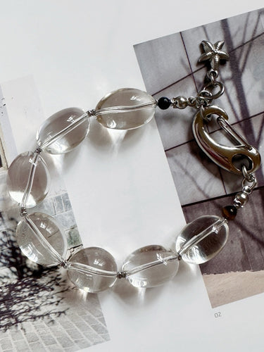 Serenity Bracelet – Clear Quartz and Titanium Steel for Peaceful Energy and Balance