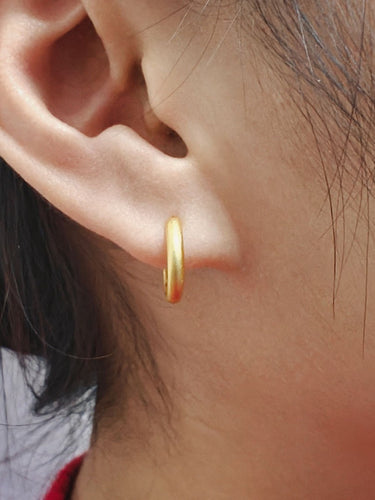 Inner Sanctuary Hoop Earrings | Sterling Silver and Gold-Plated Spiritual Blessing Hoops