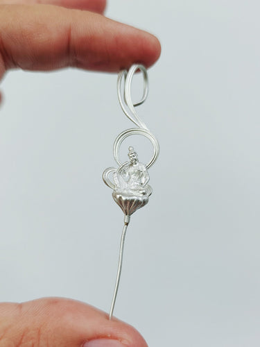 Contemplation Bodhisattva Earrings – Gold-Plated Design with Lotus Seat