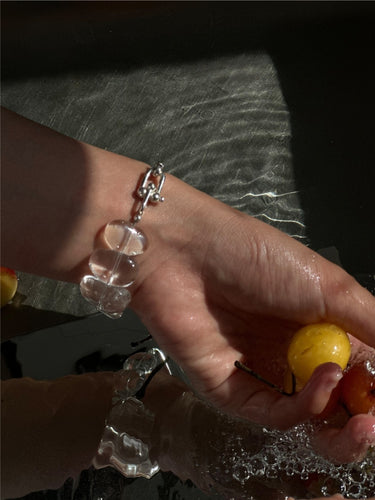 Pure Serenity Clear Quartz Bracelet with Sterling Silver