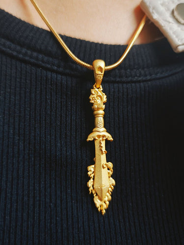 Manjushri's Sword Pendant – Sterling Silver, Symbol of Wisdom