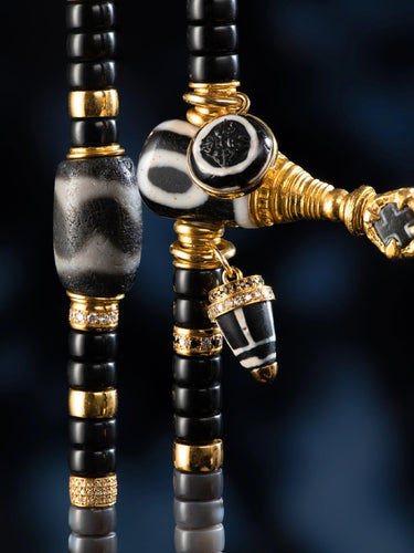Eclipse Blessing Beads – Dual-Wear Gilded Totem Jewelry