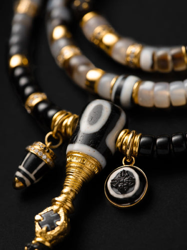 Eclipse Blessing Beads – Dual-Wear Gilded Totem Jewelry
