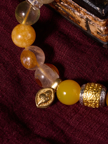 Wealth Energy Yellow Agate Tiger Eye Bracelet
