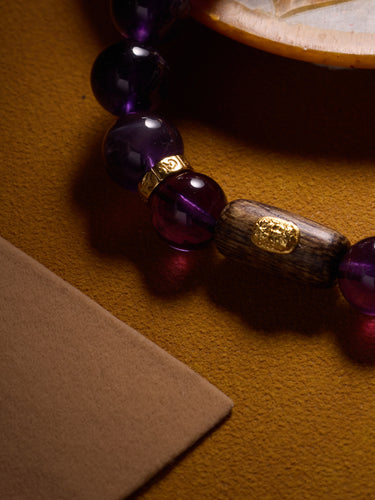 Spiritual Clarity Amethyst and Citrine Bracelet