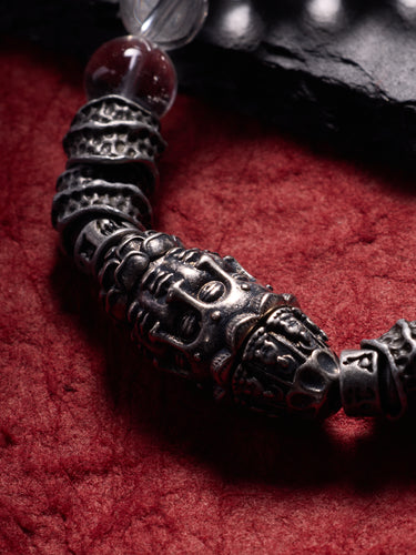 Crystal Clarity Protection Bracelet with Tibetan Silver