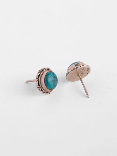 Turquoise Serenity Earrings – Sterling Silver & Raw Stone