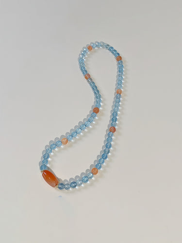 Serenity Bracelet – Aquamarine & South Red Agate for Calm and Clarity
