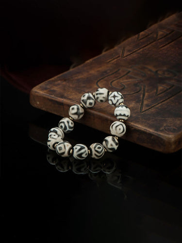 Multi-Totem Dzi Bracelet– Spiritual Protection and Energy Balance