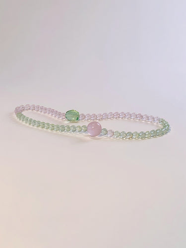 Heartfelt Bracelet with Rose Quartz and Fluorite for Healing and Love