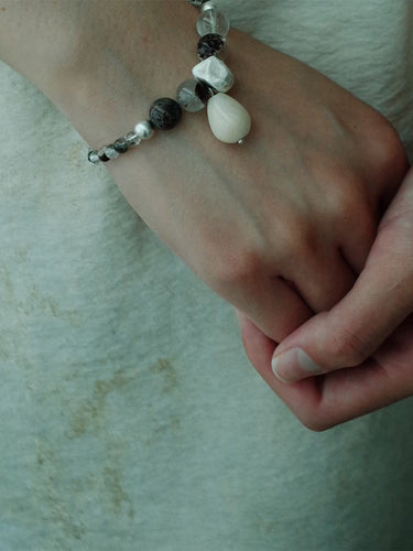 Lucky Spirit Bracelet – Green Phantom Quartz Beads for Good Fortune and Luck