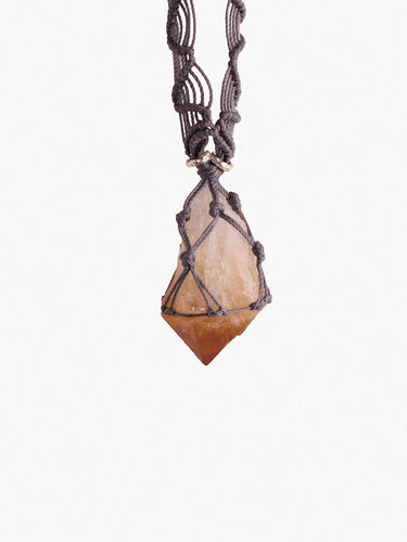 Golden Citrine Quartz Pendant