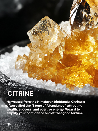 Wealth Attraction Bracelet – Citrine and Titanium Steel for Prosperity Energy