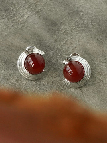 Fearless Light Earrings – Empowering Red Agate & Pearl Jewelry
