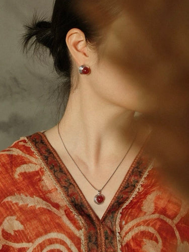 Fearless Light Earrings – Empowering Red Agate & Pearl Jewelry
