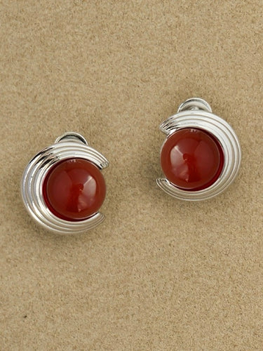 Fearless Light Earrings – Empowering Red Agate & Pearl Jewelry