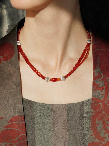 Serenity Red Agate Necklace
