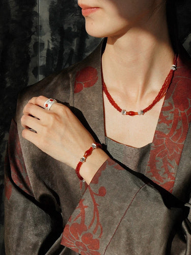 Serenity Red Agate Necklace