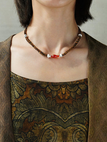 Serenity Red Agate Necklace