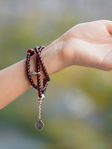 Soul Fire Garnet 108 Mala Beads Nceklace& Bracelet