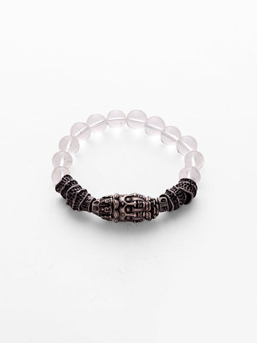 Crystal Clarity Protection Bracelet with Tibetan Silver