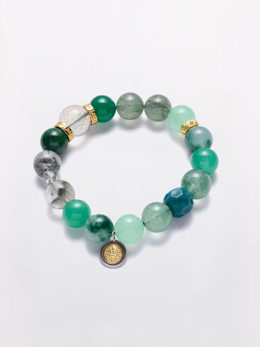 Healing Energy Green Agate Fluorite Bracelet