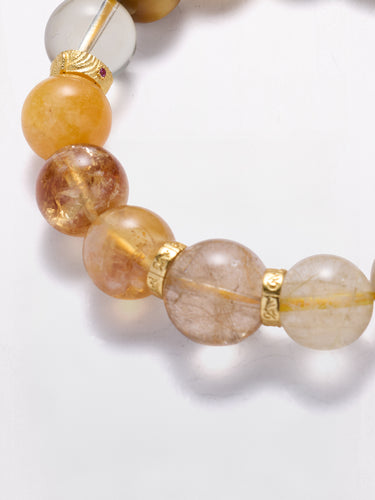 Wealth Energy Yellow Agate Tiger Eye Bracelet