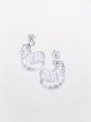 Tranquil Spiral Clear Quartz Earrings